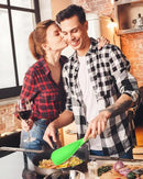 Cooking Spoon for Nonstick Cookwares, Great for Cooking and Serving Sturdy BPA-Free Matte Silicone, Wood Handle Spoon for Mixing, Scoop, and Scrape (AGR, 11.4 inch) by CozyNest Decor
