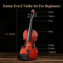Eastar 1/2 Violin Set for Beginners, Half Size Fiddle with Hard Case, Rosin, Shoulder Rest, Bow, and Extra Strings (Imprinted Finger Guide on Fingerboard), EVA-2 by TinyTreasures Baby Boutique