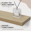 48 Inch Floating Shelves, 8 Inch Deep Floating Shelves for Wall, Hanging Shelf with Invisible Brackets, Deep Shelves for Bathroom, Bedroom, Living Room, Oak, Set of 1 by CozyNest Decor
