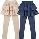 Girls School Uniform Pants Leggings with Skirts Stretch Warm Jegging 4-12 Years by TinyTreasures Baby Boutique