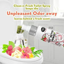 Clean-n-Fresh Toilet Spray 6.8 Oz, Hibiscus Scent, Bathroom Odor Deodorizer, A Great Air Freshener for Room, Home, Travel Size, Up to 400+ Uses, 2 Pack by CozyNest Decor