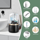 Toothbrush Holders for Bathrooms,Rotating 7-Slot with Cover and Draining Water,Kids Electric Toothbrush Holder and Toothpaste Stand Storage for Bathroom Accessories Counter Organizer Vanity by CozyNest Decor