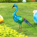 VEWOGARDEN Peacock Outdoor Statues Metal Peacock Tail Spread Garden Sculptures & Statues for Yard Lawn Patio Pool Outside Decorations, Blue by GreenHaven Gardens