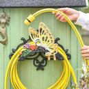 Sungmor Cast Iron Garden Hose Holder, Heavy Duty Wall Mounted Hose Hanger, Decorative Butterfly Water pipe Organizer, Hose Reel Rack for Outside, Garden Yard Decor by GreenHaven Gardens