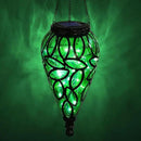 SUNNYPARK Outdoor Plastic Solar Hanging Lantern, 15 Cool White LEDs Twinkle Effect Tear-Shaped Hanging Lantern Decor Garden Decorative Solar Lights for Backyard, Patio and Lawn by CozyNest Decor