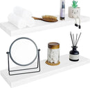 BGMG Wood Floating Shelves for Wall 30 inch Set of 2,White Floating Shelves,Solid Wood Wall Mount Shelves for Bathroom Living Room Bedroom Kitchen Farmhouse -30x 6.7 x1.25 inch by CozyNest Decor
