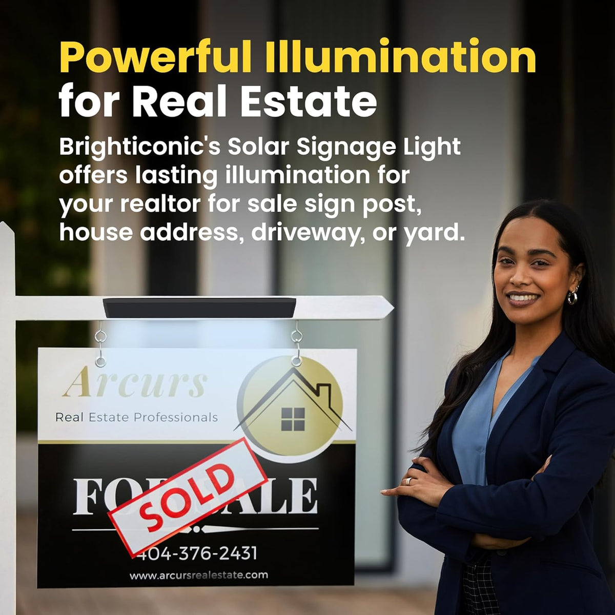 Solar Sign Lights for Advertising and Real Estate BICSSL-01, photo 2 of 9