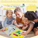 Qizfun Busy Board Book Montessori Toys for 1 2 3 4 Year Old, Boy Girl Birthday Gifts, Educational Sensory Learning Toys for Toddlers 1-3, Car Airplane Travel Activities Toys for Kids Ages 2-4 Year Old by TinyTreasures Baby Boutique