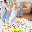 Baby Play Mat 50x50 Playpen Mat Upgraded Thicker Baby Floor Play Mat Cushioned Anti- Slip Crawling Mat Waterproof Activity Playmat for Babies Toddlers Infants Tummy Time(50x50, Letter Fox) by TinyTreasures Baby Boutique