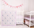 CaSaJa 4-Piece Crib Bedding Set for Boys and Girls, Nursery Baby Bedding Set Including Quilted Comforter with Fitted Crib Sheet and Changing Pad Covers, Reversible Quilt Design, Reindeer Forest by TinyTreasures Baby Boutique