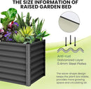 Large Outdoor Planter Boxes Kit Set of 2,6x3x2ft Galvanized Raised Bed Planter with Open-Ended Base Design, Elevated for Outdoor Plants, Durable Raised Bed for Gardening,Green by CozyNest Decor