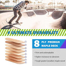 Skateboard,31 x 8 Inch Complete Skateboard, 8-Layer Maple Wood Deck Double Kick Standard Skateboards for Kids, Teens, Adult, Beginner by TinyTreasures Baby Boutique