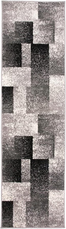 Rugshop Modern Distressed Boxes Runner Rug 2' x 7' Gray by TinyTreasures Baby Boutique