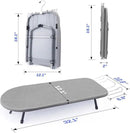 Tabletop Ironing Board with Iron Rest, Metal Mesh Panel Mini Ironing Board with Heat Resistant Cover, Portable Small Iron Board Foldable for Dorms, Apartment and Travel, 32" x12'', Grey by CozyNest Decor