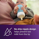 Philips Avent Natural Baby Bottles with Natural Response Nipples (Medium Flow, Flow 3), 9oz, Blue, 4-Pack, SCY903/24 by TinyTreasures Baby Boutique