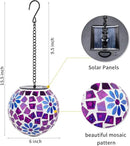 VCUTEKA Hanging Solar Lights Outdoor - Solar Powered Waterproof Landscape Lanterns with Mosaic Design for Patio, Yard, Garden and Pathway Decoration by GreenHaven Gardens