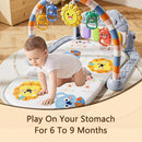 Alive Lovely Baby Gyms Play Mats, Musical Activity Center Baby Piano Gym Mat, Music and Lights Tummy Time Padded Mat for Newborn Newborn 0 to 3 6 9 12 Months by TinyTreasures Baby Boutique