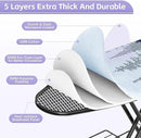 Full Size Ironing Board, 18x51 Iron Board with Metal Panel Stretchable Iron Rest, Adjustable Height Heavy Duty Heat & Scorch Resistant Cover Ironing Board, for Home, Laundry, Purple by CozyNest Decor