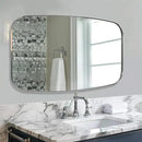 ANDY STAR Chrome Oblong Mirror, 30x48 Inch Polished Chrome Oval Mirror for Bathroom with Stainless Steel Metal Frame, Wall Mouned for Bathroom, Living Room, Entryway by CozyNest Decor