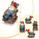 Solar Garden Gnome Statue Outdoor Decor, Patio Gnomes, Outside Yard Sculptures & Statues, Resin Figurines Gift for Women, Mom, Grandma by CozyNest Decor