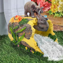 Elephant Gutter Downspout Extension Statues Garden Decoration,Rain Downspout Diverter Garden Statue,Decorative Gutter Extension，3"×4" Downspout Splash Block，Animal Resin Statue Outdoor Décor by GreenHaven Gardens