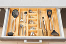 Umilife Extra Large Expandable Kitchen Drawer Organizer for Utensil and Junk, 19" Deep for Big Drawer, 17" to 28" Adjustable Bamboo Wood Drawer Divider, Cutlery Tray, Flatware Holder by CozyNest Decor