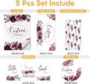 Personalized Crib Bedding Set, 5 Pcs Custom Nursery Bedding Sets with Name, Infant Bedding Set for Baby Girls, Purple Flower Double Layer Baby Crib Set, Babies Toddlers Kids Customized Gifts by TinyTreasures Baby Boutique