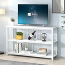 FOLUBAN Modern Sofa Console Table for Entryway, 3 Tier Wood Foyer Table for Hallway Living Room Behind Couch, White Oak by CozyNest Decor