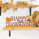 COCHIE Metal Happy Thanksgiving Sign, Fall Leaves Turkey Table Centerpieces Decorations for Home, Office, Shelf, Mantel, Indoor, Traditional Party Supplies Decor (Thanksgiving) by CozyNest Decor