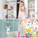DC-BEAUTIFUL 184 PCS Easter Window Clings, 9 Sheets Double Sided Bunny Egg Easter Decoration Window Stickers, Reusable Static Holiday Window Decals for Home Office School Shop Spring Party Decors by CozyNest Decor