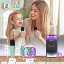FLUESTON Mini Karaoke Machine for Kids Adults, Portable Bluetooth Speaker with 2 Wireless Microphones, Birthday Kids Gifts Toys for Girls Ages 3, 4, 5, 6, 7, 8, 9,10,11,12+ Years Old by TinyTreasures Baby Boutique