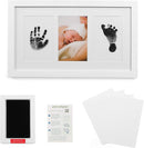 Green Pollywog Baby Handprint and Footprint Kit | Elegant White Frame with Inkless, Non-Toxic Pad | Newborn Keepsake for Baby or Dog Paw Prints by TinyTreasures Baby Boutique