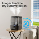 CHIVALZ 6L Humidifiers for Bedroom Large Room Home, Cool Mist Top Fill Humidifiers for Baby Nursery and Plants, 26dB Quiet, Nightlight, Up to 50 Hours, Oil Diffuser 1 Pack + 2 Mist Outlets Black by TinyTreasures Baby Boutique