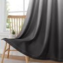 HOMEIDEAS Grey Gray Ombre Blackout Curtains 52 X 63 Inch Length Gradient Room Darkening Thermal Insulated Energy Saving Grommet 2 Panels Window Drapes for Living Room, Bedroom by TinyTreasures Baby Boutique