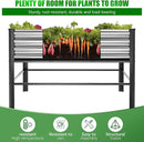 Doniks Raised Garden Bed with Legs, 48×48×32in Large Outdoor Metal Galvanized Garden Planting Box,1000lb Capacity for Vegetables Lawn Green Flowers, Fruits, Terrace by GreenHaven Gardens