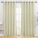 NICETOWN Room Darkening Window Curtains 90 inch Length - Thermal Insulated Grommet Light Blocking Solid Curtain Drapes for Bedroom/Living Room (Beige, Set of 2, 66" Wide Per Panel) by TinyTreasures Baby Boutique