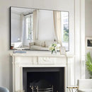 Black Bathroom Mirror for Wall, 60x36 Inch Rectangle Mirrors with Metal Frame, Large Modern Vanity Wall Mirror for Bathroom Living Room, Entryway Hangs Horizontal or Vertical by CozyNest Decor