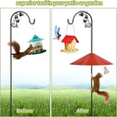 24-inch Large Squirrel Proof Bird Feeders for Outside Hanging, Outdoor Squirrel Baffles for Bird Feeders Pole, Red Color by GreenHaven Gardens