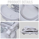 Baby Booster Seat for Dining Table with Removable Tray & Cushion, 3in1 Portable Toddler Booster Seat, 4 Height Adjustable Travel High Chair for Babies and Toddlers by TinyTreasures Baby Boutique