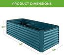Best Choice Products 8x4x2ft Outdoor Metal Raised Garden Bed, Deep Root Planter Box for Vegetables, Flowers, Herbs, and Succulents w/ 478 Gallon Capacity - Peacock Blue by GreenHaven Gardens