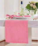 Solino Home Linen Table Runner 108 Inches Long - 100% Pure Linen Pink Carnation Table Runner 14 x 108 Inch for Halloween - Fete by CozyNest Decor