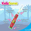 Brush‑Baby - KidzSonic Dinosaur Kids Electric Toothbrush for Ages 3+ with Disco LED Lights, Gentle Sonic Vibrations, 2-Minute Smart Timer & 30‑Second Pulse Reminders – AAA Battery Included by TinyTreasures Baby Boutique
