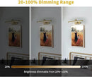 Battery Operated Picture Light with Remote and Timer, Wireless Art Lights for Paintings Brass Rechargeable Gallery Light Dimmable Artwork Lighting for Canvas, Portrait 16'' Inch Warm White by CozyNest Decor