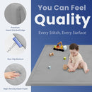 Baby Play Mat for Floor,1.3" Thick Memory foam Tummy Time Mat,79"×158“ Extra Large Soft Velvet Nursery Rug,Non Slip Safe for Crawling,Toddlers,Infants,kids,Tatami Style for Living Room(Light Grey) by TinyTreasures Baby Boutique