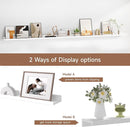 Floating Picture Ledge Shelves for Wall Set of 2, 84 Inches Picture Ledge Shelf with Long Large Nursery Book Shelf for Toys Storage Kids Bookshelf Wall Mounted Living Room Bedroom Decor Frames, White by TinyTreasures Baby Boutique
