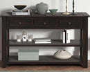 Solid Wood Console Table,Sofa Table with Storage Drawers and Bottom Shelf,Entryway Table for Entry Hallway Foyer,Fully Assembled (48.8" Distressed Black) by CozyNest Decor