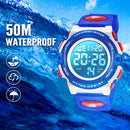 Kids Watch,Boys Watch for 3-15 Year Old Boys,Digital Sport Outdoor Multifunctional Chronograph LED 50 M Waterproof Alarm Calendar Analog Watch for Children with Silicone Band,Kids Gift by TinyTreasures Baby Boutique
