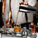 Cocktail Shaker Set, Mixology Bartender Kit 10-Piece Bar Tool Set with Stylish Bamboo Stand, Bar kit: Matini Shaker Mixing Spoon Muddler Jigger Cocksrew for Barware Set | Black by CozyNest Decor