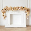 MISSPIN 6FT Boho Fall Garland, Fall Decor Autumn Maples Leaf Garland for Autumn Decor Hanging Vine for Halloween Thanksgiving Home Wedding Fireplace Party Christmas(Beige) by CozyNest Decor