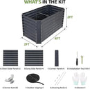 4x2x2ft (2 Pack) Raised Garden Bed - Galvanized Deep Root Planter Boxes Outdoor with Wing Nuts and Safety Edges for Gardening Vegetables, Flowers, Herbs, Succulents - Gray by GreenHaven Gardens